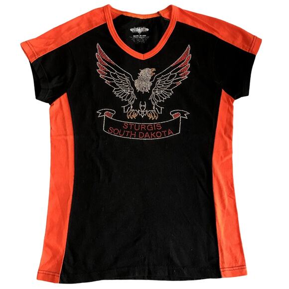 Sturgis South Dakota Sparkle-y Studded Eagle T Shirt by Sports Gallery size M - Picture 1 of 9